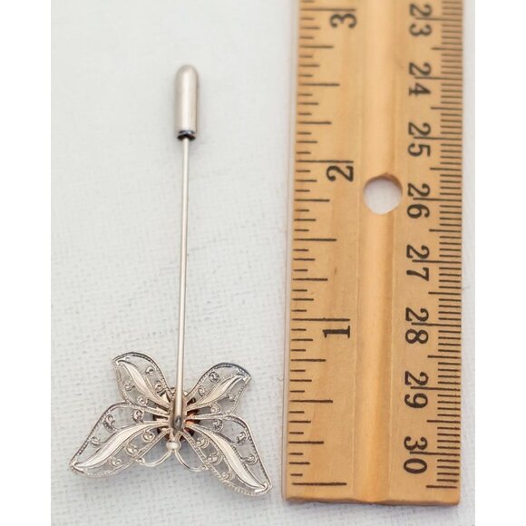Vintage Silver Butterfly Stickpin - A3 - Picture 2 of 2
